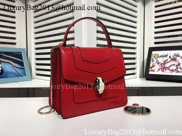 BVLGARI Serpenti Forever Bag Patent Leather BG2280 Red