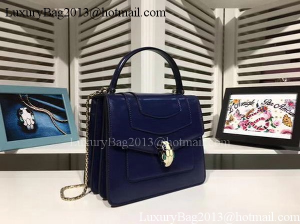 BVLGARI Serpenti Forever Bag Patent Leather BG2280 Royal