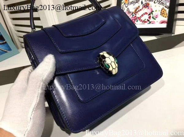 BVLGARI Serpenti Forever Bag Patent Leather BG2280 Royal