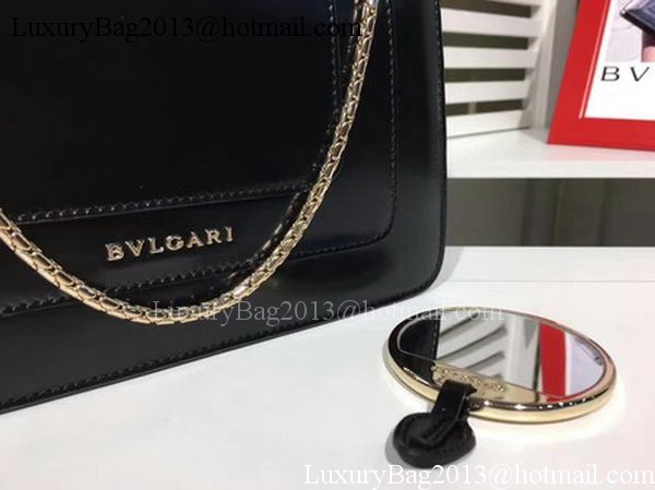 BVLGARI mini Shoulder Bag Calfskin Leather BG2282 Black