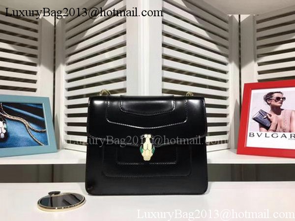 BVLGARI mini Shoulder Bag Calfskin Leather BG2282 Black