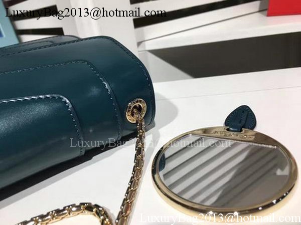 BVLGARI mini Shoulder Bag Calfskin Leather BG2282 Blue