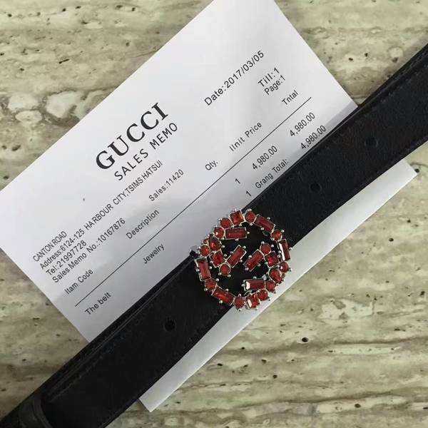 Gucci 2.5cm Original Leather Belt 17418B