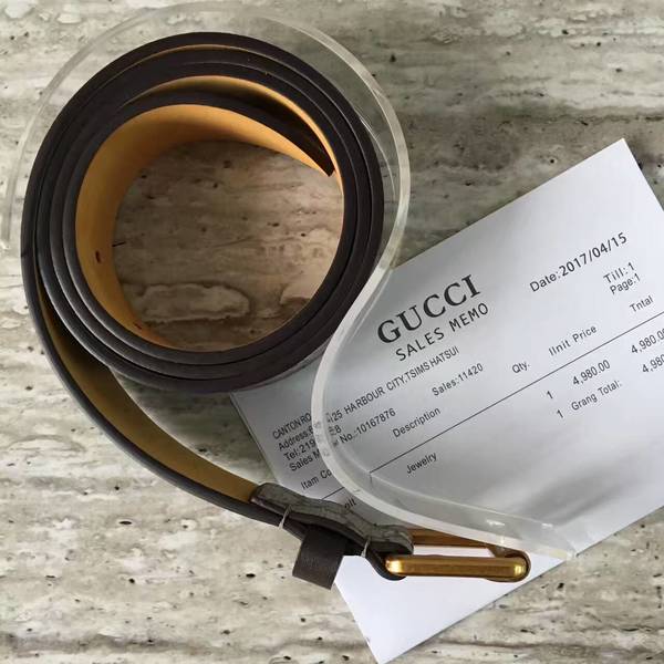 Gucci 4.0cm Original Suede Leather Belt 17418D