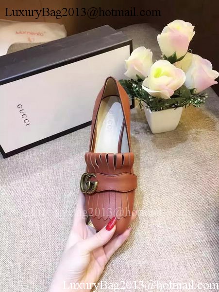 Gucci Casual Shoes Leather GG1127 Brown