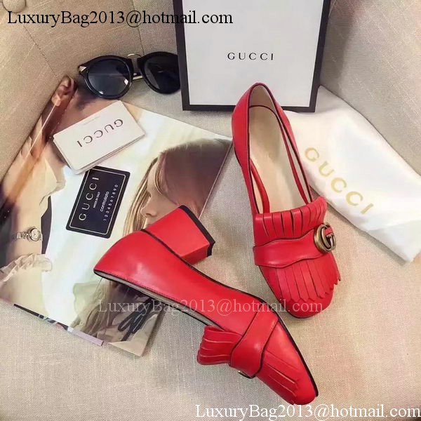 Gucci Casual Shoes Leather GG1127 Red