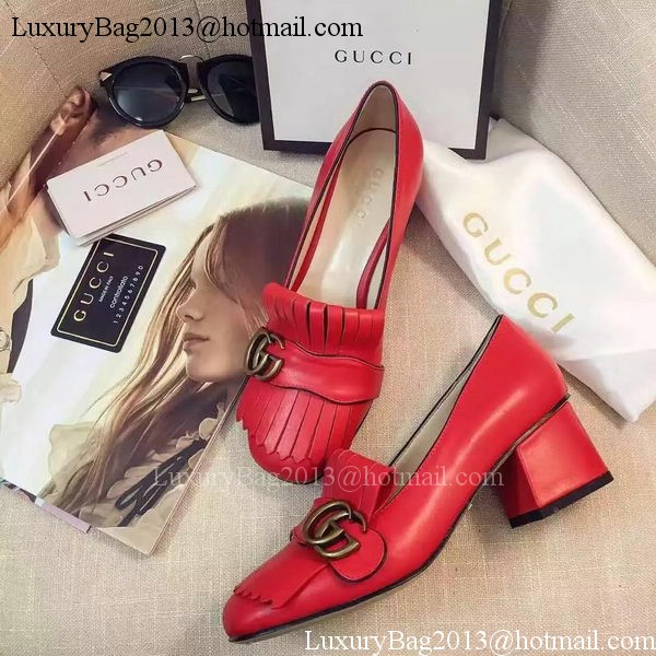Gucci Casual Shoes Leather GG1127 Red