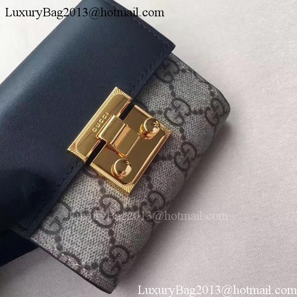 Gucci GG Supreme Canvas Padlock Wallet 453155 Black