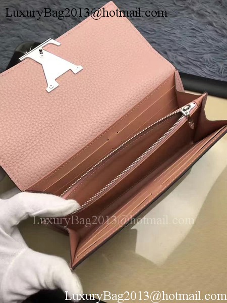 Louis Vuitton Calfskin Leather CAPUCINES WALLET M61249 Pink