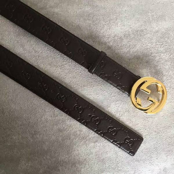 Gucci Original Calf Leather 4.0CM Belt 17419E