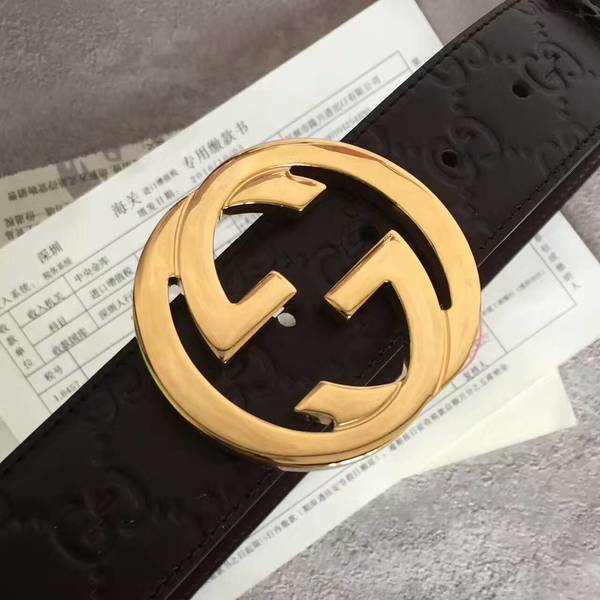 Gucci Original Calf Leather 4.0CM Belt 17419E