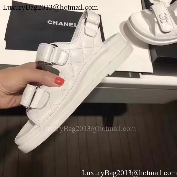 Chanel Sandal Leather CH2090 White