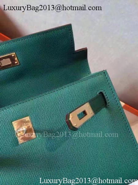 Hermes Kelly 22cm Tote Bag Original Leather KL22 Dark Green