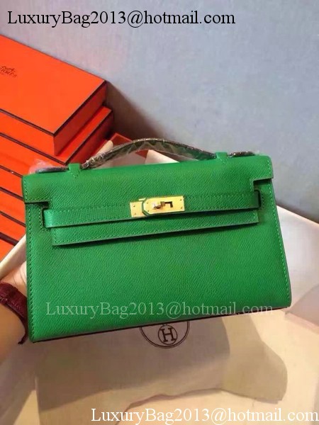 Hermes Kelly 22cm Tote Bag Original Leather KL22 Green