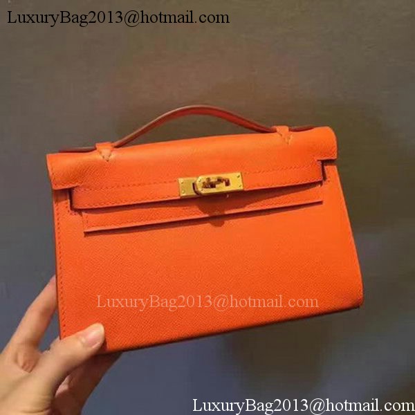 Hermes Kelly 22cm Tote Bag Original Leather KL22 Orange