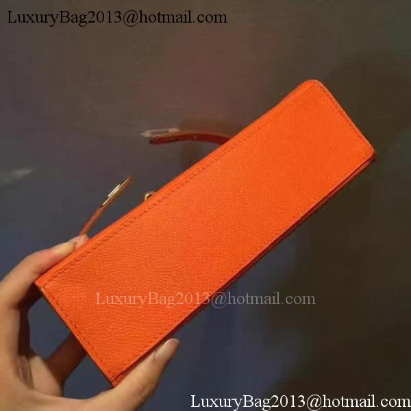 Hermes Kelly 22cm Tote Bag Original Leather KL22 Orange