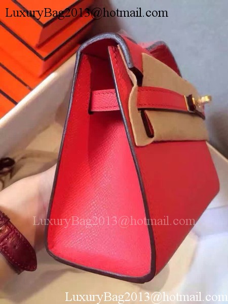 Hermes Kelly 22cm Tote Bag Original Leather KL22 Red