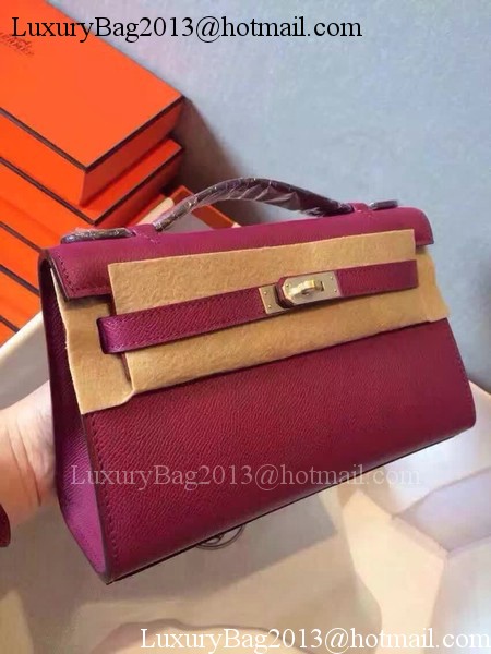 Hermes Kelly 22cm Tote Bag Original Leather KL22 Rose