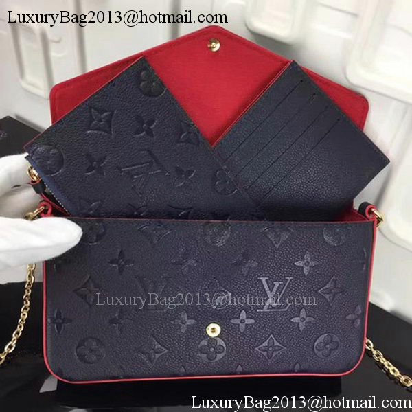 Louis Vuitton Monogram Empreinte POCHETTE FELICIE M64065 Royal