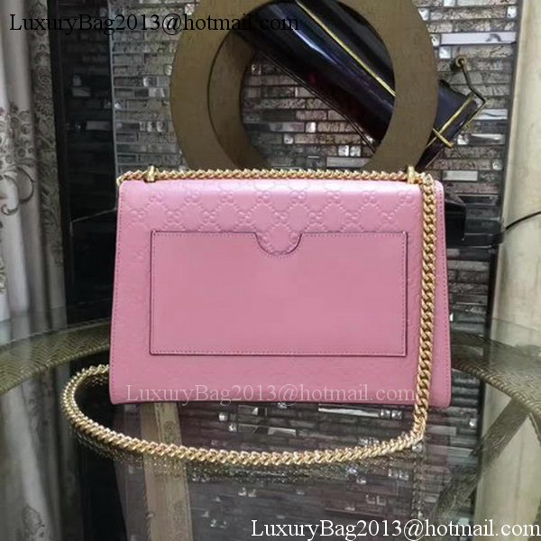 Gucci Padlock Series Gucci Signature Shoulder Bag 409486 Pink