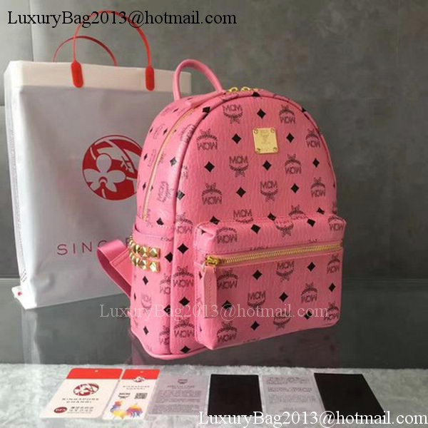 MCM Medium Top Studs Backpack MCM0039 Pink