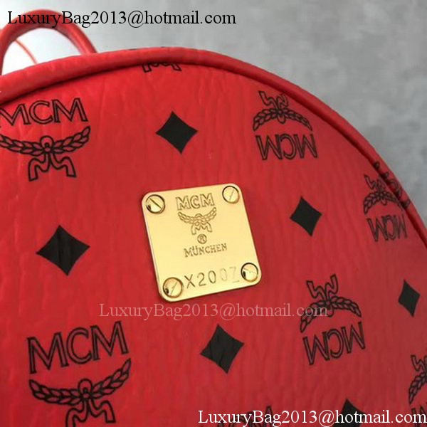 MCM Medium Top Studs Backpack MCM0039 Red