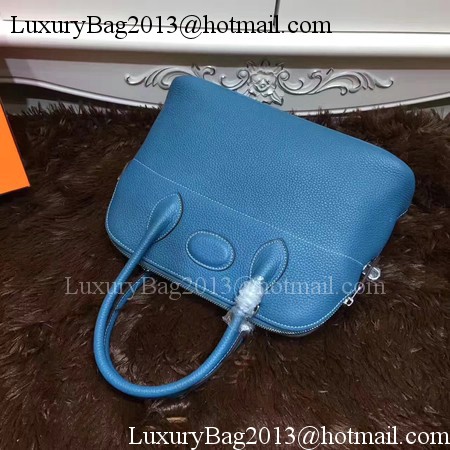 Hermes Bolide 31CM Calfskin Leather Tote Bag B3302 Blue