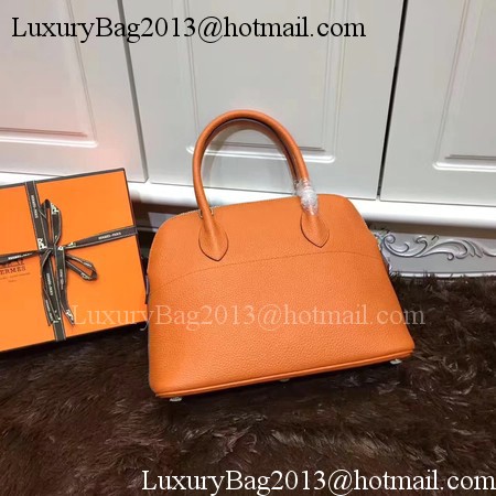 Hermes Bolide 31CM Calfskin Leather Tote Bag B3302 Orange