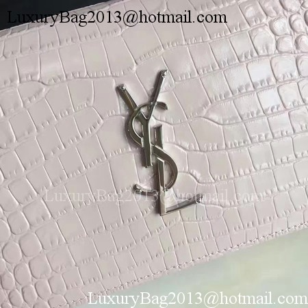 Saint Laurent mini Croco Leather Cross-body Shoulder Bag 360458 Pink