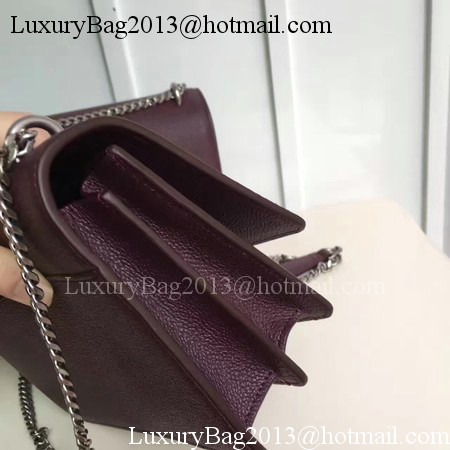 Saint Laurent mini Monogramme Cross-body Shoulder Bag 441971 Wine