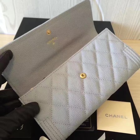 Chanel Boy Matelasse Long Wallet Cannage Pattern CHA5263 Grey