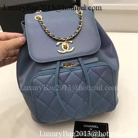 Chanel Original Leather Backpack CHA2590 Blue