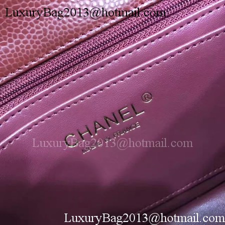 Chanel mini Classic Flap Bag Original Cannage Pattern A1116 Wine