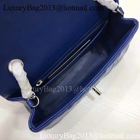 Chanel mini Classic Flap Bag Original Sheepskin Leather A1116 Blue