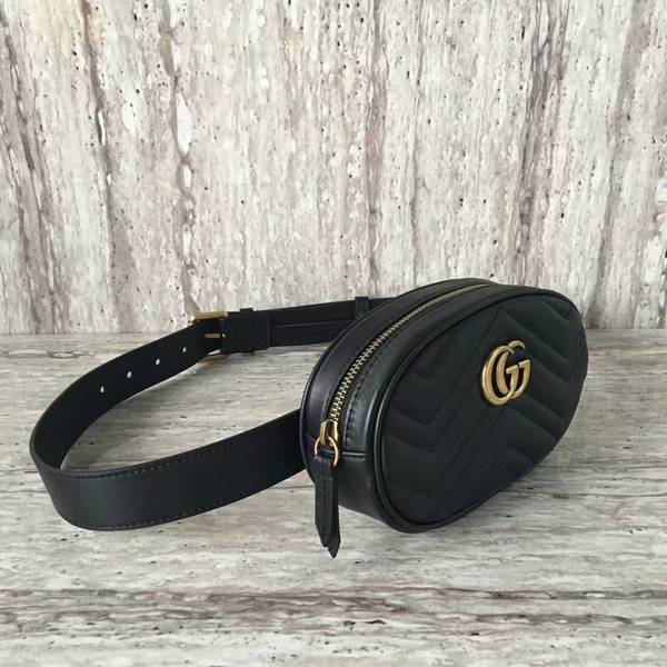 Gucci GG Marmont Quilted Leather Bag 476434 Black