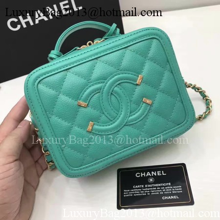 Chanel Cosmetic Bag Original Cannage Pattern A93341 Green