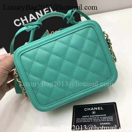 Chanel Cosmetic Bag Original Cannage Pattern A93341 Green