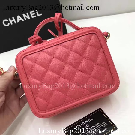 Chanel Cosmetic Bag Original Cannage Pattern A93341 Red