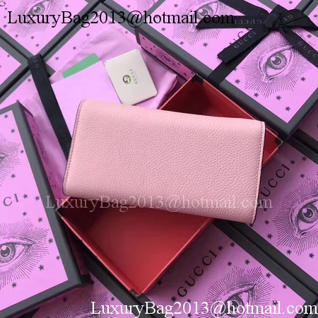 Gucci Padlock Continental Wallet Calfskin Leather 453506 Pink