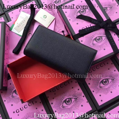 Gucci Leather Continental Wallet 456116 Black