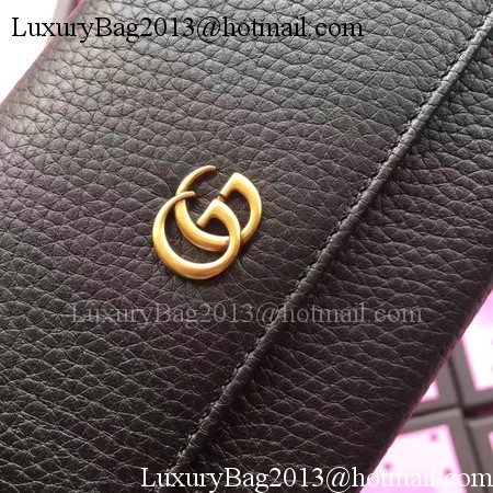 Gucci Leather Continental Wallet 456116 Black