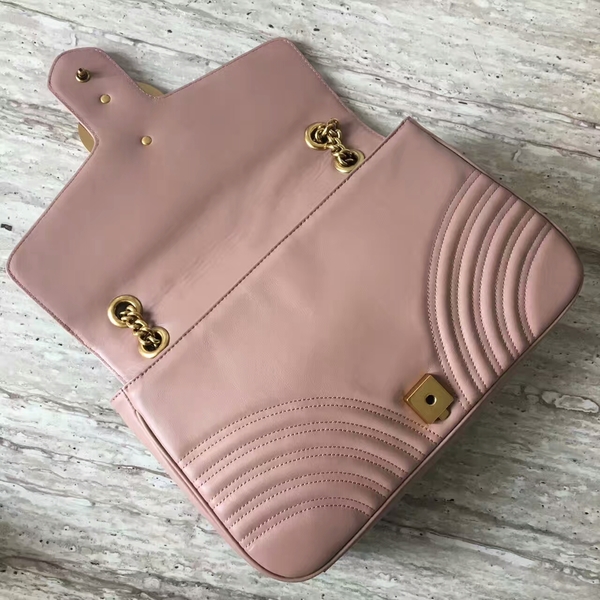 Gucci GG Marmont Velvet Shoulder Bag 443496A Light Pink