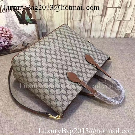 Gucci GG Supreme Tote Bag 453705 Brown