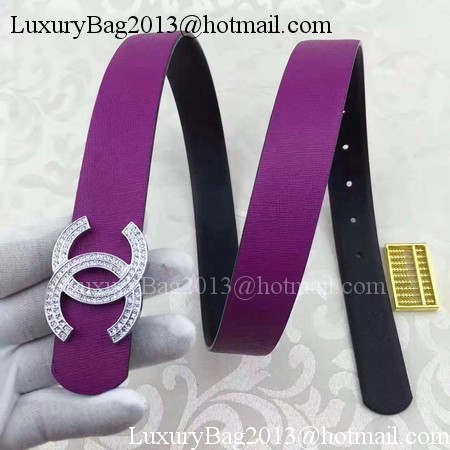 Chanel 30mm Leather Belt CH5235 Purple