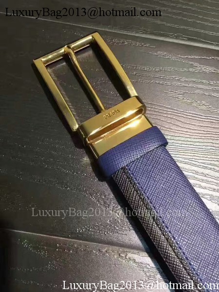 Prada Leather Belt PD0806 Blue