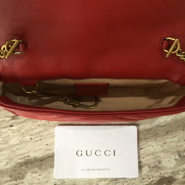 Gucci GG Marmont Velvet Nano Shoulder Bag 476433A Red