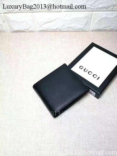 Gucci Calfskin Leather Bi-fold Wallet 256334 Black