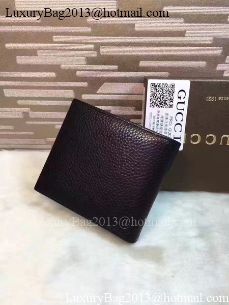 Gucci Calfskin Leather Bi-fold Wallet 308795 Black