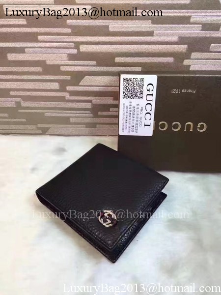 Gucci Calfskin Leather Bi-fold Wallet 308798 Black