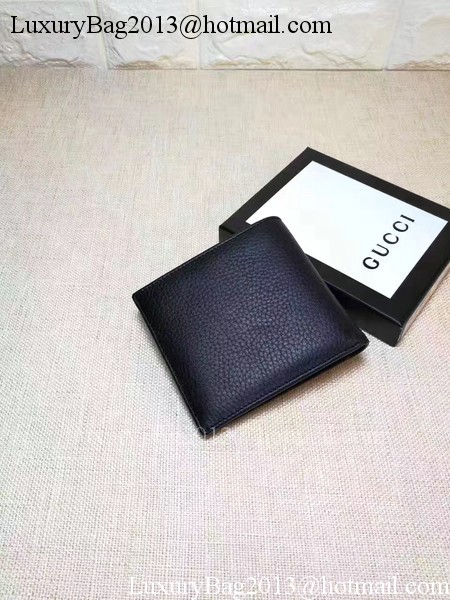 Gucci Calfskin Leather Bi-fold Wallet 322114 Black